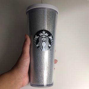 glitter starbucks plastic reusable cup